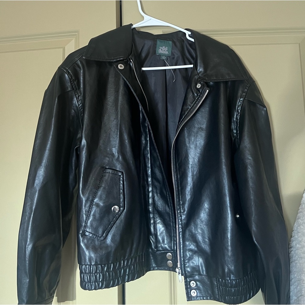 black leather jacket- never worn